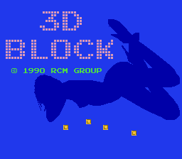 3-D Block Title Screen